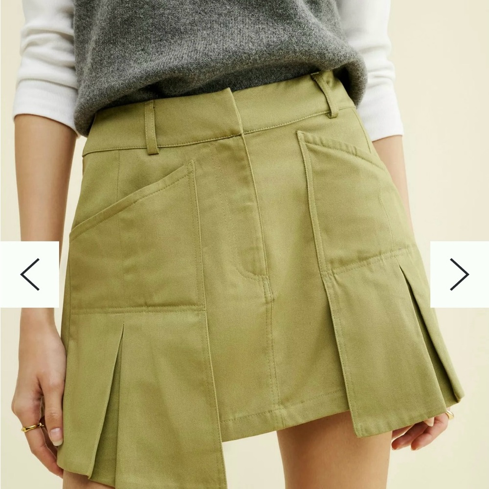 Anthropologie pleated utility skirt w belt- New with tags